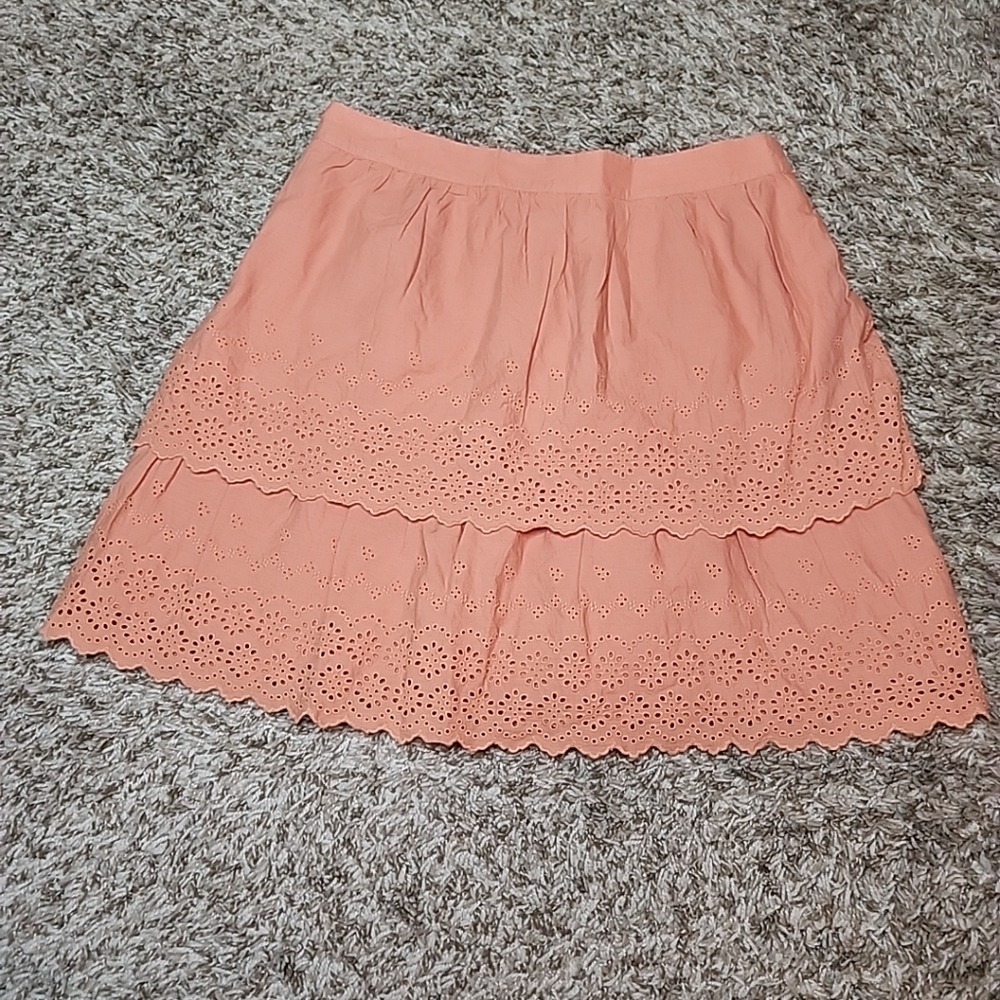 J CREW EYELET TIERED SKIRTS SIZE 4-PERFECT SUMMER STAPLES!!!